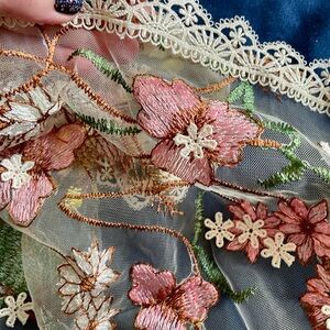 Floral wedding cape/veil